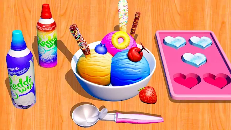 Скачать Ice Cream Games: Rainbow Maker [Взлом Много денег/Режим Бога] на Андроид