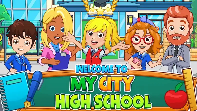 Скачать My City : High School [Взлом Много денег/Unlocked] на Андроид