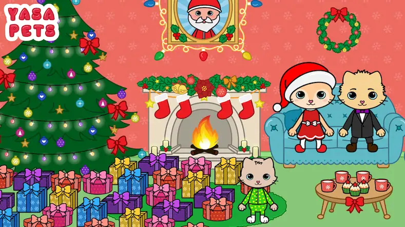 Скачать Yasa Pets Christmas [Взлом Бесконечные монеты/Разблокированная версия] на Андроид