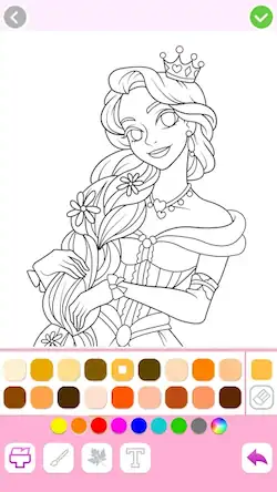 Скачать Princess Coloring:Drawing Game [Взлом Много монет/МОД Меню] на Андроид