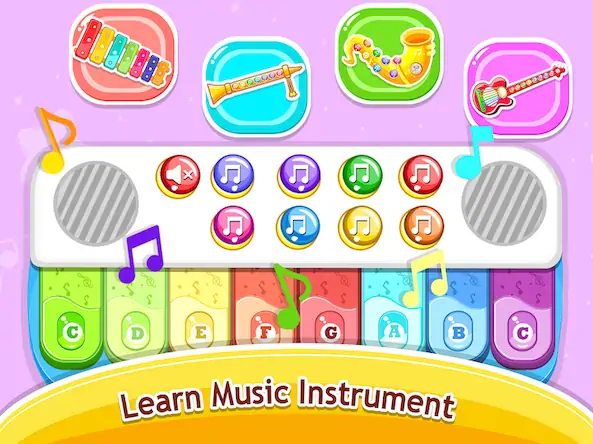 Скачать Kids Music piano - games [Взлом Много денег/Unlocked] на Андроид