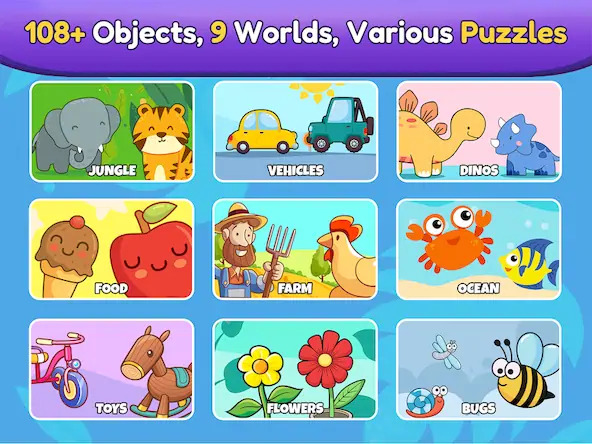 Скачать Baby Puzzle Games for Toddlers [Взлом Бесконечные монеты/MOD Меню] на Андроид