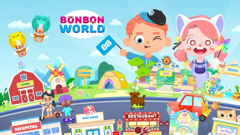 Скачать Детские игры BonBon Life World [Взлом Много денег/Разблокированная версия] на Андроид