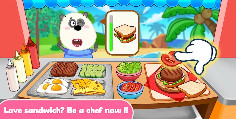 Скачать Wolfoo Cooking Game - Sandwich [Взлом Много монет/Unlocked] на Андроид