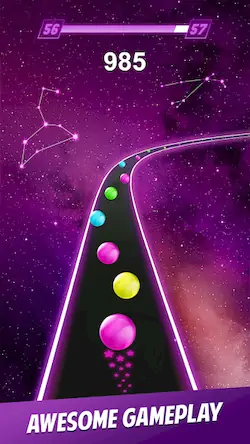 Скачать Dancing Ball Color Road Rush [Взлом Бесконечные монеты/МОД Меню] на Андроид