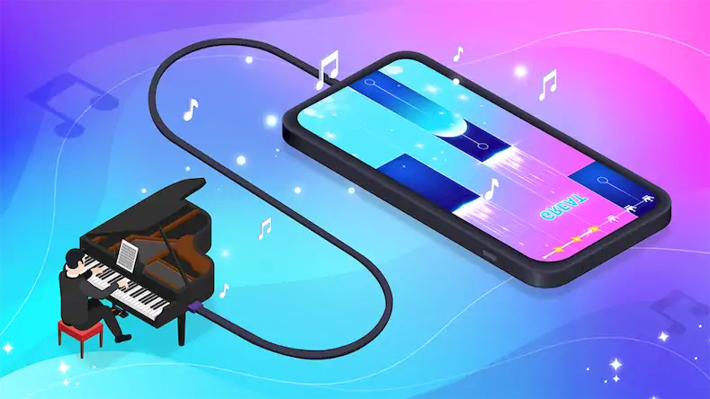 Скачать Music Tiles - Музыкальная игра [Взлом Много денег/MOD Меню] на Андроид