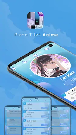 Скачать Piano Anime Tiles Music [Взлом Бесконечные деньги/Режим Бога] на Андроид
