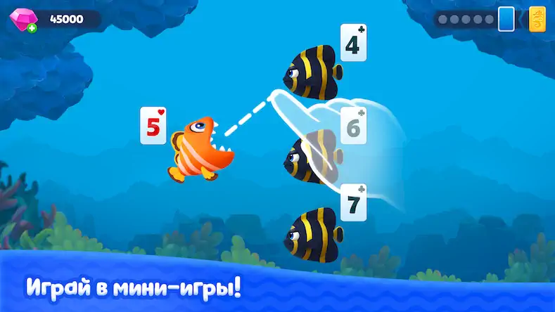 Скачать Fishdom Solitaire [Взлом Бесконечные деньги/God Mode] на Андроид