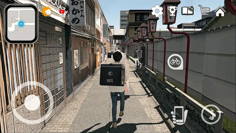 Скачать Доставка еды Sim- Япония Осака [Взлом Бесконечные деньги/God Mode] на Андроид