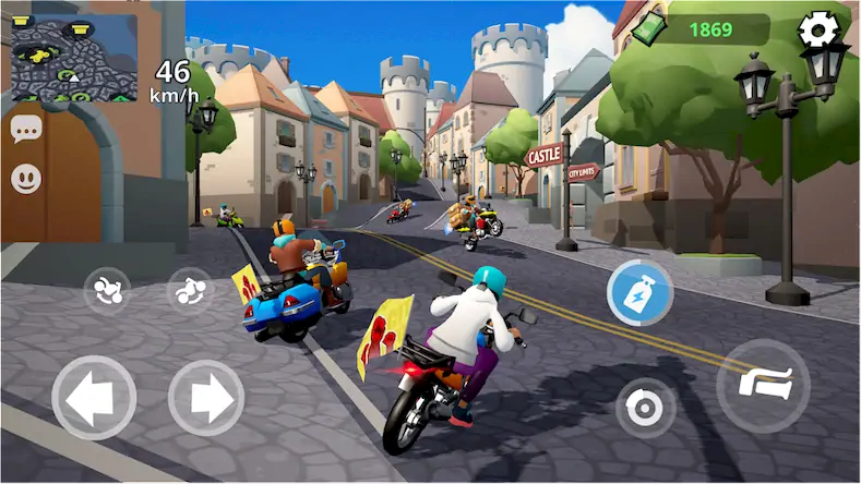 Скачать Moto City: мотогонки курьеров [Взлом Много монет/Режим Бога] на Андроид