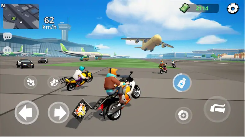 Скачать Moto City: мотогонки курьеров [Взлом Много монет/Режим Бога] на Андроид