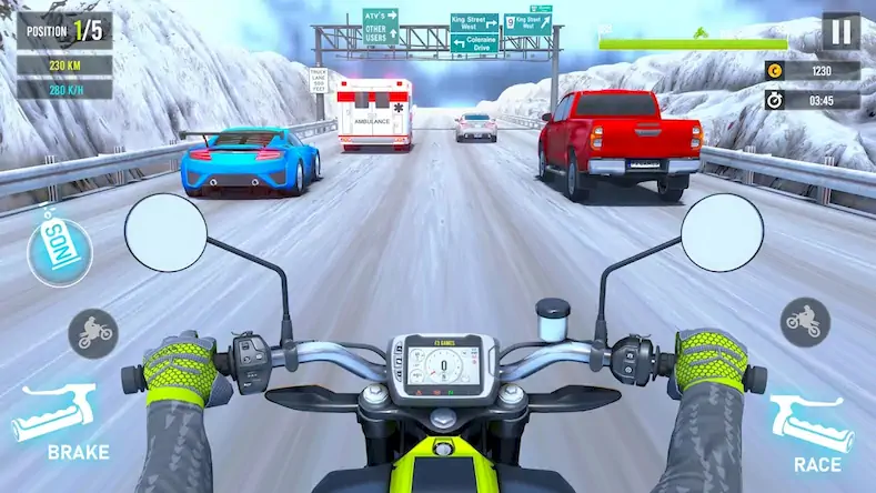 Скачать Moto Traffic Bike Race Game 3d [Взлом Много денег/МОД Меню] на Андроид