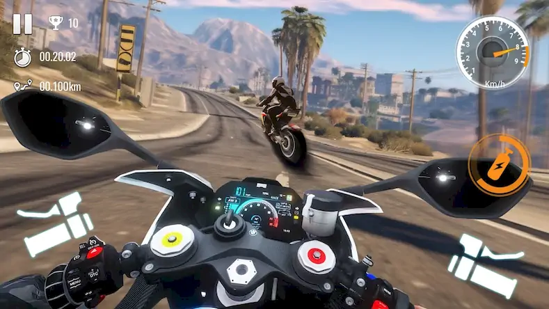 Скачать Traffic Bike Driving Simulator [Взлом Бесконечные монеты/God Mode] на Андроид