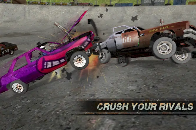 Скачать Demolition Derby: Crash Racing [Взлом Много монет/Режим Бога] на Андроид