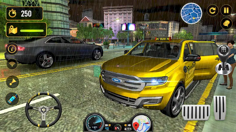 Скачать такси автомобиль Водитель 3d [Взлом Бесконечные монеты/Разблокированная версия] на Андроид