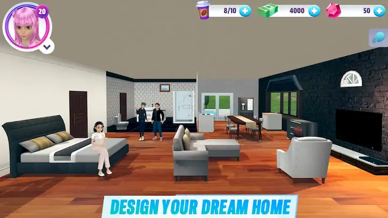 Скачать Virtual Sim Story: Dream Life [Взлом Бесконечные монеты/God Mode] на Андроид