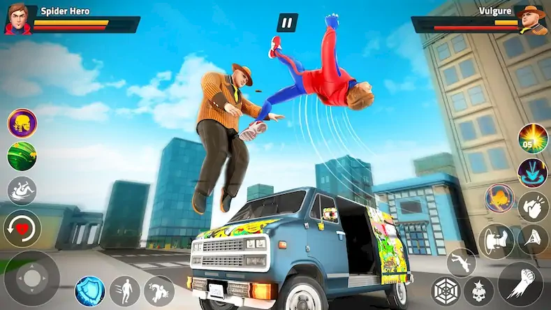 Скачать Spider Rope Hero: Gang War [Взлом Бесконечные монеты/Unlocked] на Андроид