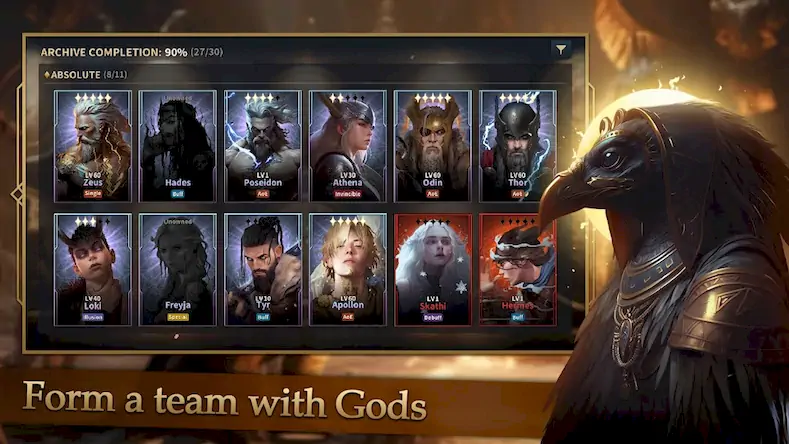 Скачать GODS RAID : Team Battle RPG [Взлом Бесконечные монеты/Режим Бога] на Андроид