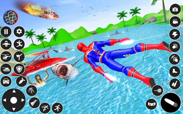 Скачать Superhero Rescue: Spider Games [Взлом Много монет/Режим Бога] на Андроид