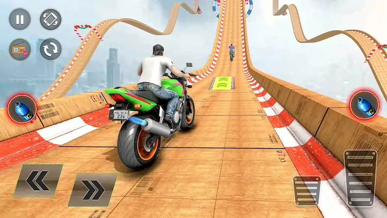Скачать Mega Ramp Stunt Bike Games 3D [Взлом Много денег/God Mode] на Андроид
