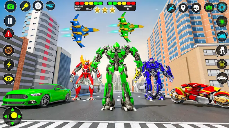 Скачать Dino Robot Games Transform Car [Взлом Много денег/Разблокированная версия] на Андроид