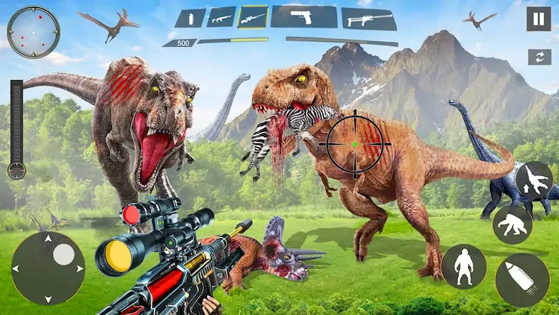 Скачать Real Dino Hunting Animal Games [Взлом Много монет/МОД Меню] на Андроид