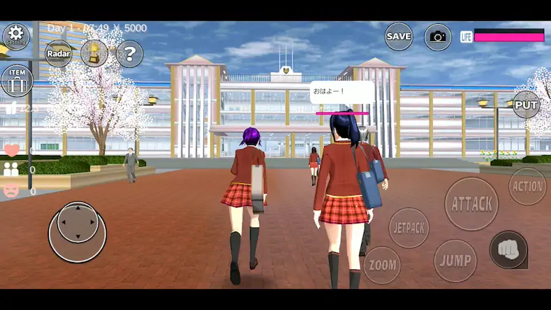 Скачать SAKURA School Simulator [Взлом Много монет/MOD Меню] на Андроид