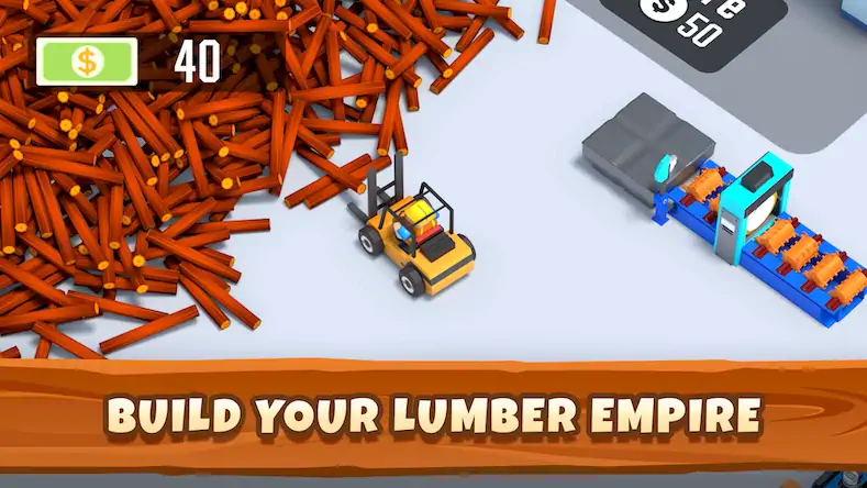 Скачать Idle Lumber - Bedrijfs Magnate [Взлом Много денег/God Mode] на Андроид