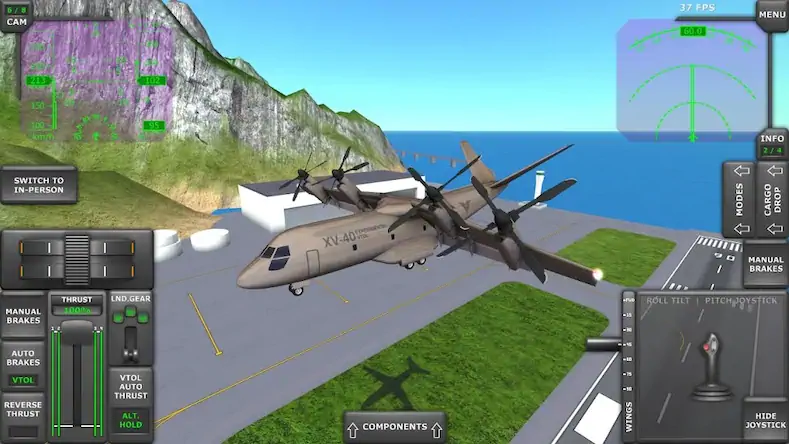 Скачать Turboprop Flight Simulator [Взлом Бесконечные монеты/Разблокированная версия] на Андроид