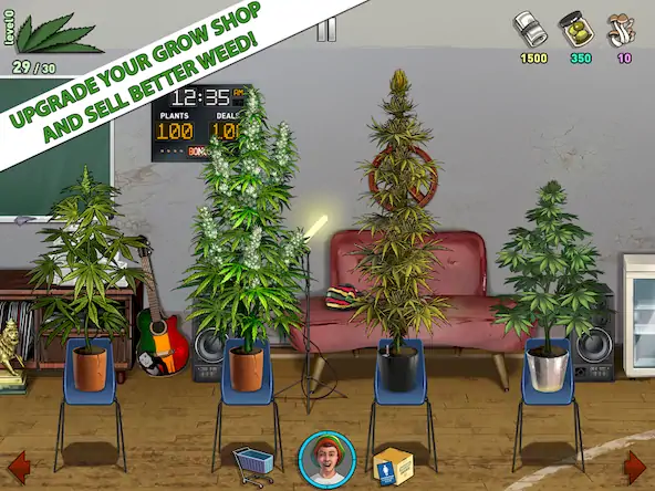 Скачать Weed Firm 2: Bud Farm Tycoon [Взлом Много денег/Режим Бога] на Андроид