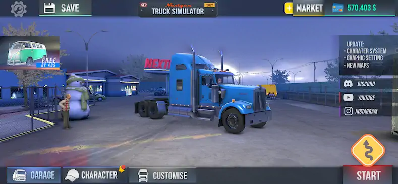 Скачать Nextgen - Truck Simulator [Взлом Бесконечные монеты/MOD Меню] на Андроид