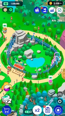Скачать Idle Theme Park Tycoon [Взлом Много монет/Unlocked] на Андроид
