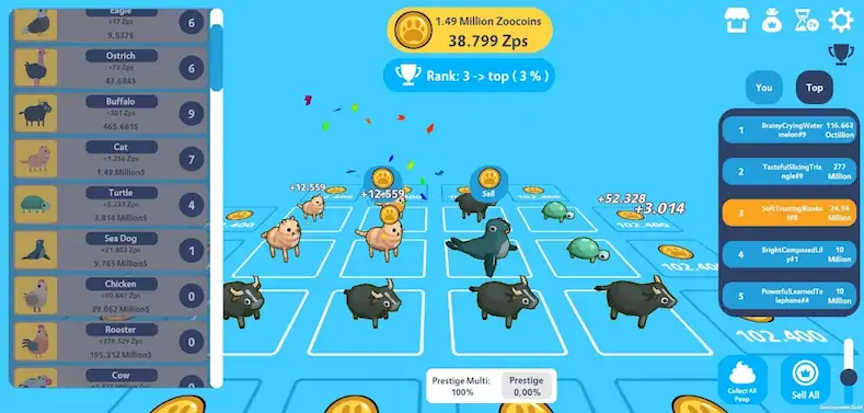 Скачать Animal Zoo Clicker [Взлом Бесконечные деньги/God Mode] на Андроид
