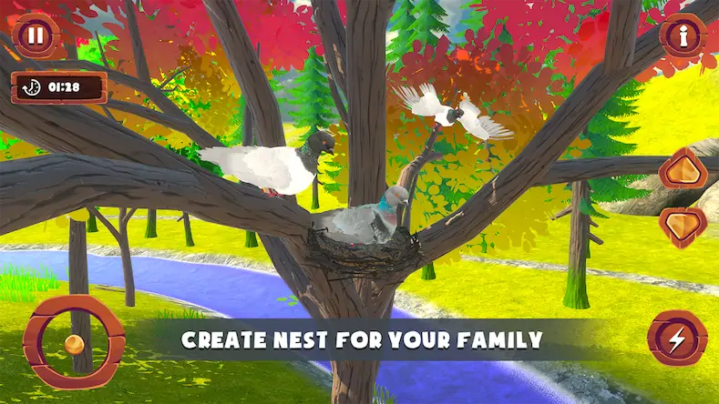 Скачать Flying Bird pigeon Games [Взлом Много монет/God Mode] на Андроид
