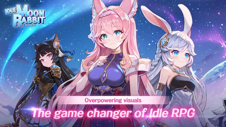 Скачать Idle Moon Rabbit: AFK RPG [Взлом Бесконечные деньги/God Mode] на Андроид