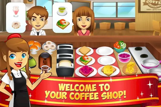 Скачать My Coffee Shop: Cafe Shop Game [Взлом Много денег/MOD Меню] на Андроид