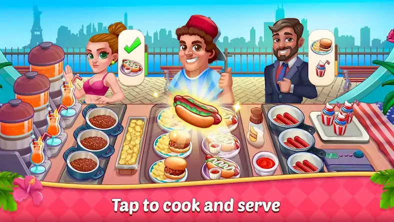 Скачать Kitchen Crush: кулинарные игры [Взлом Много монет/MOD Меню] на Андроид