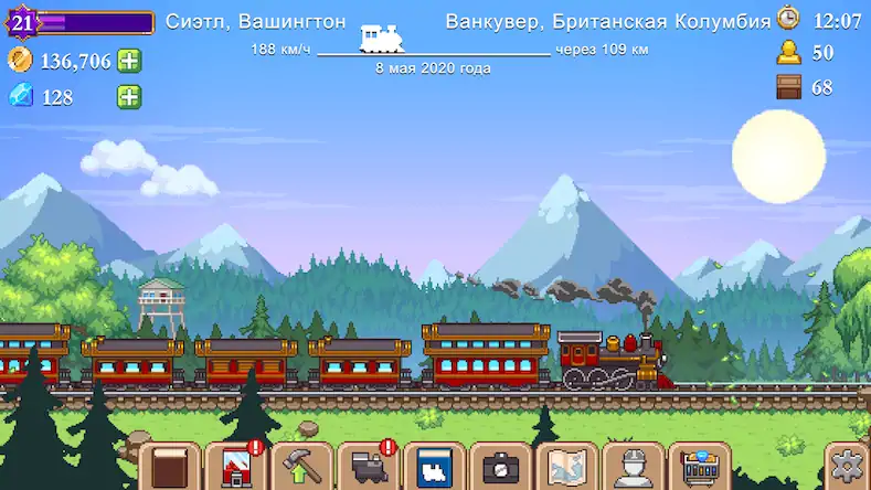 Скачать Tiny Rails - Империя поездов [Взлом Много монет/Unlocked] на Андроид