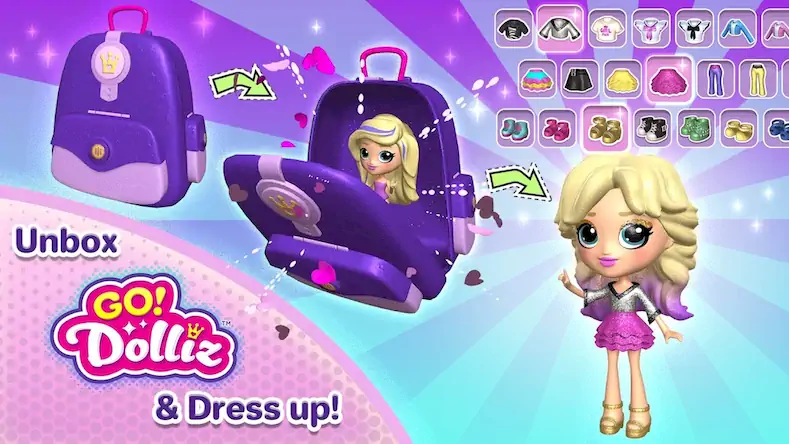 Скачать Go! Dolliz: 3D Doll Dress Up [Взлом Бесконечные монеты/Unlocked] на Андроид