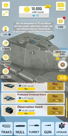 Скачать Idle Tanks 3D Model Builder [Взлом Бесконечные деньги/God Mode] на Андроид