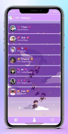 Скачать BTS Messenger: Chat Simulation [Взлом Бесконечные деньги/Режим Бога] на Андроид