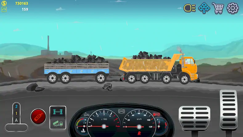 Скачать Trucker Real Wheels: Simulator [Взлом Много монет/Разблокированная версия] на Андроид