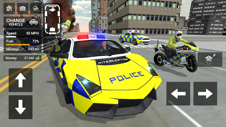 Скачать Police Car Driving Motorbike [Взлом Много денег/MOD Меню] на Андроид
