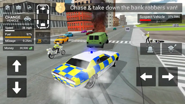 Скачать Police Car Driving Motorbike [Взлом Много денег/MOD Меню] на Андроид