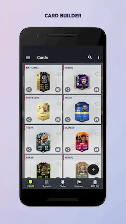 Скачать Fut Card Builder 24 [Взлом Бесконечные монеты/God Mode] на Андроид