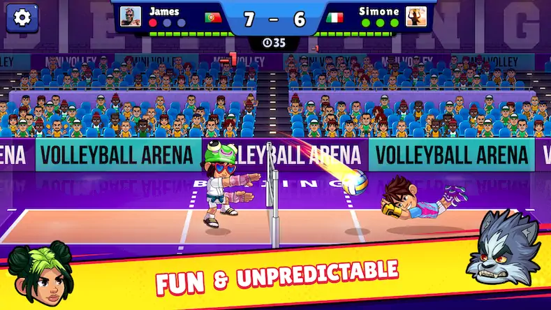 Скачать Volleyball Arena: Spike Hard [Взлом Бесконечные деньги/Режим Бога] на Андроид