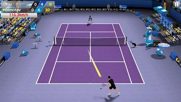 Скачать Теннис пальцем 3D - Tennis [Взлом Бесконечные деньги/Unlocked] на Андроид