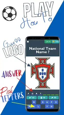 Скачать National Teams Logo quiz [Взлом Много монет/Режим Бога] на Андроид