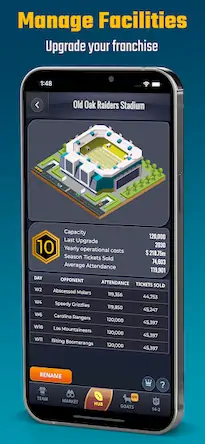 Скачать Ultimate Pro Football GM [Взлом Бесконечные монеты/God Mode] на Андроид