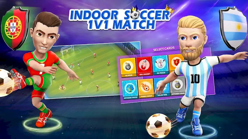Скачать Indoor Futsal: Mobile Soccer [Взлом Бесконечные монеты/МОД Меню] на Андроид